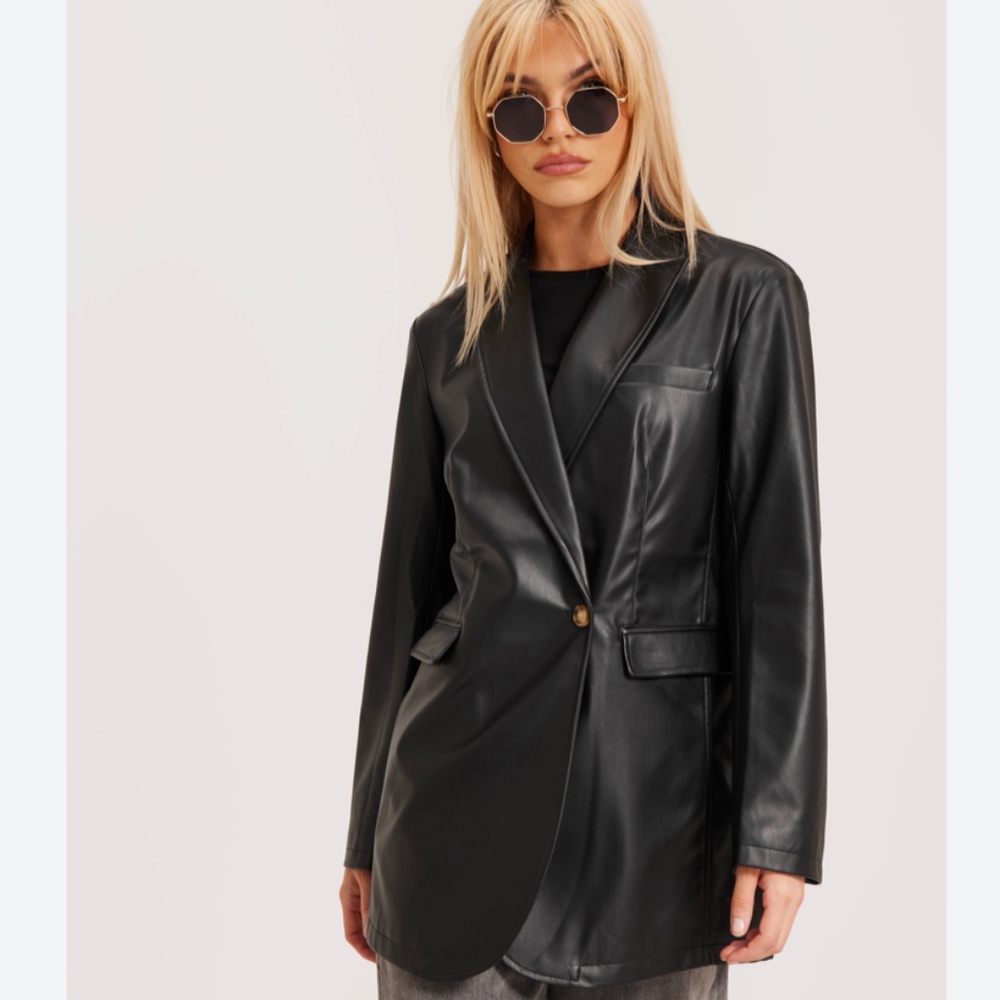 JJXX Mary Faux Leather Blazer/Jacket